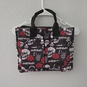 Hard Rock Cafe Skull and Rose Tote Bag